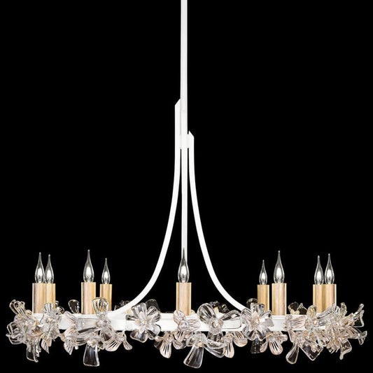 Fine Art Handcrafted Lighting Azu 10 Light 35" Wide Crystal Candle Style Chandelier