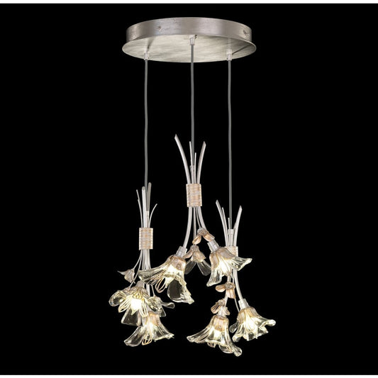 Fine Art Handcrafted Lighting Azu 6 Light 22" Wide Crystal Multi Light Pendant