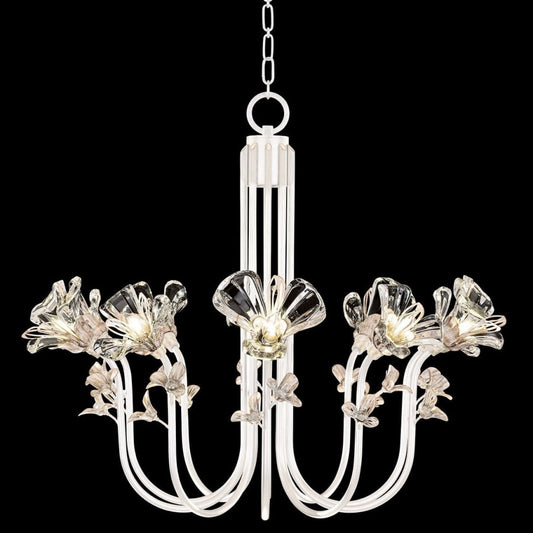 Fine Art Handcrafted Lighting Azu 10 Light 36" Wide Crystal Abstract Chandelier