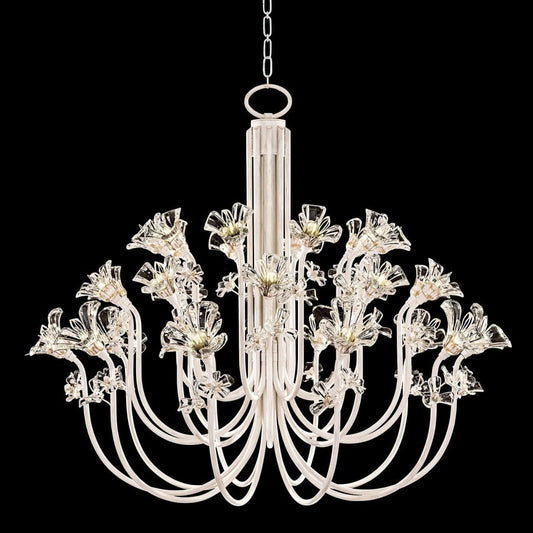Fine Art Handcrafted Lighting Azu 30 Light 57" Wide Crystal Abstract Chandelier
