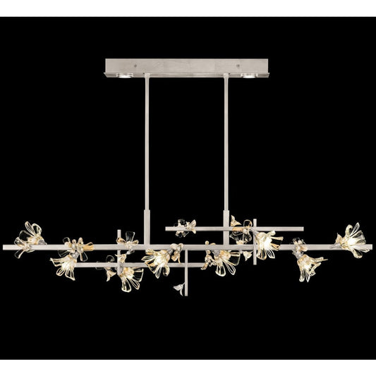 Fine Art Handcrafted Lighting Azu 10 Light 65" Wide Crystal Linear Pendant