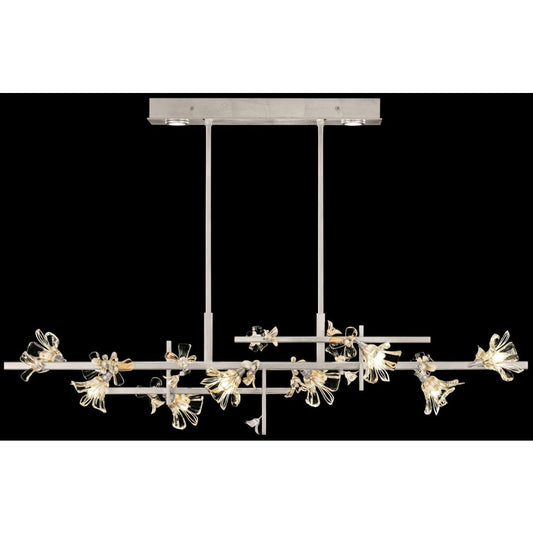Fine Art Handcrafted Lighting Azu 10 Light 65" Wide Crystal Linear Pendant