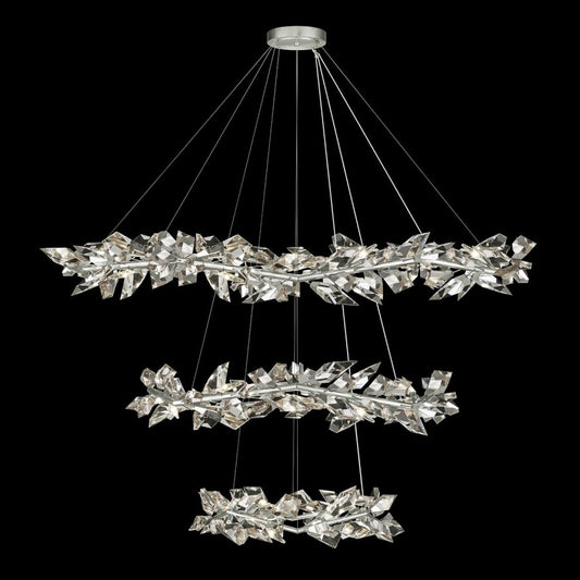 Fine Art Handcrafted Lighting Foret 35 Light 71" Wide Crystal Ring Chandelier