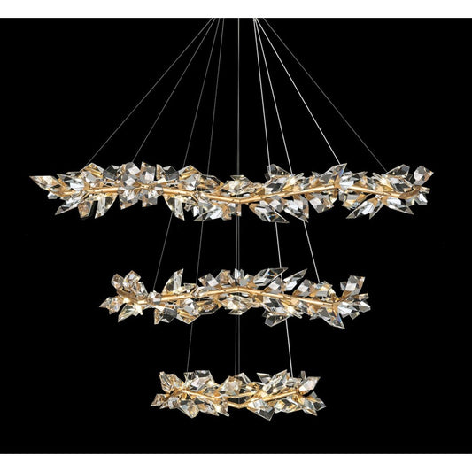 Fine Art Handcrafted Lighting Foret 35 Light 71" Wide Crystal Ring Chandelier