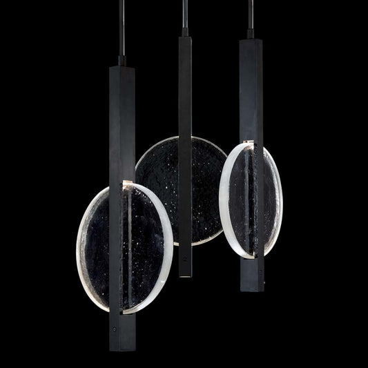 Fine Art Handcrafted Lighting Selene 6 Light 16" Wide LED Multi Light Pendant with Shades