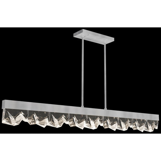 Fine Art Handcrafted Lighting Strata 55" Wide LED Crystal Linear Pendant