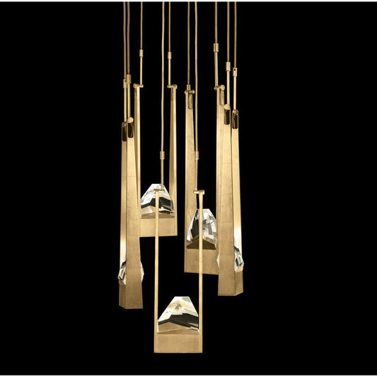 Fine Art Handcrafted Lighting Strata 25" Wide LED Abstract Multi Light Pendant
