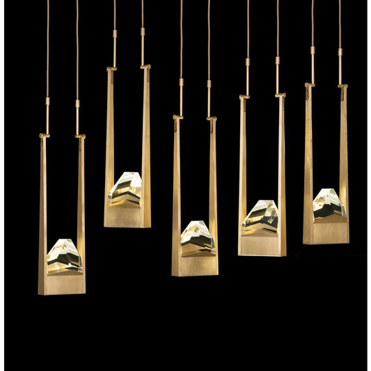 Fine Art Handcrafted Lighting Strata 50" Wide LED Abstract Multi Light Pendant