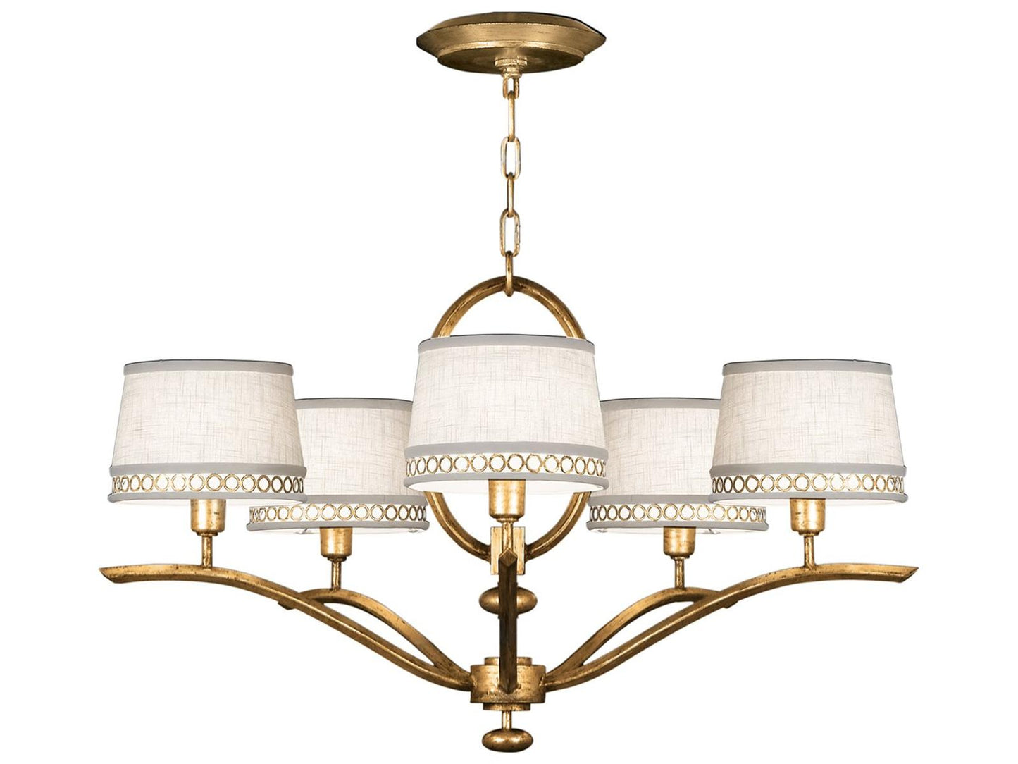 Fine Art Handcrafted Lighting Allegretto 5-Light Gold Drum Chandelier