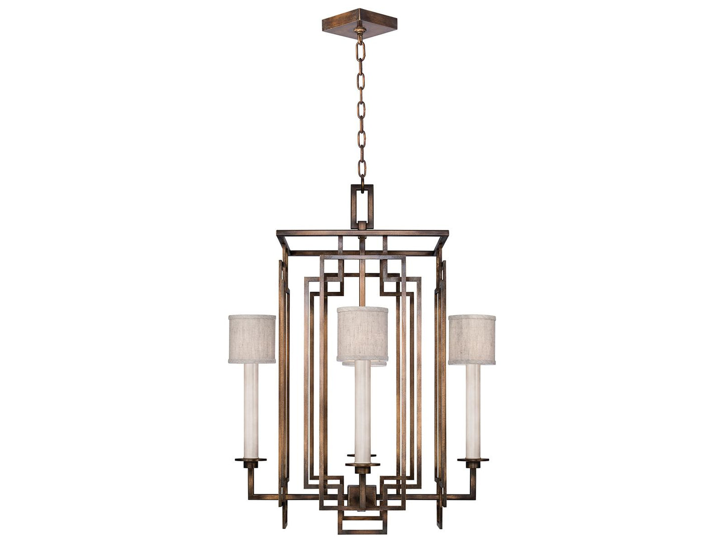 Fine Art Handcrafted Lighting Cienfuegos 4-Light Bronze Empire Chandelier