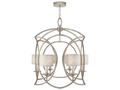 Fine Art Handcrafted Lighting Cienfuegos 6-Light Chandelier in Gray with Fabric Shades