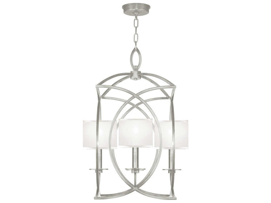 Fine Art Handcrafted Lighting 4-Light Cienfuegos Empire Chandelier in Silver Leaf