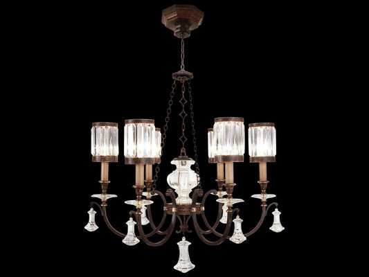 Fine Art Handcrafted Lighting Eaton Place 6-Light Bronze Crystal Chandelier