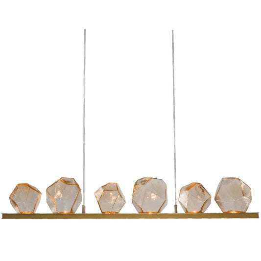 Hammerton Studio Gem 44" Wide 10 Light Hand Blown Glass LED Linear Suspension