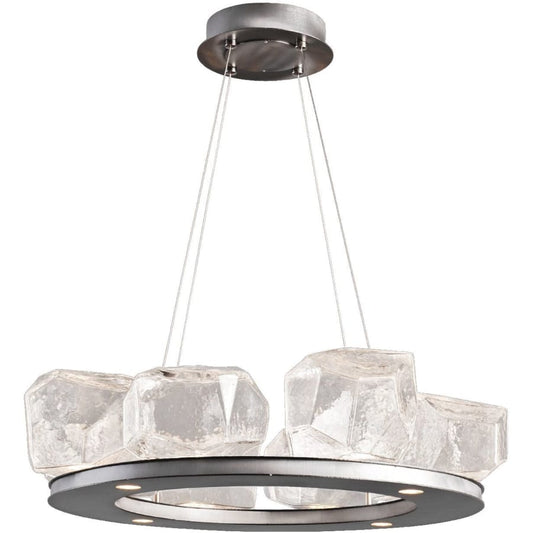 Hammerton Studio Gem 27" Wide 12 Light Hand Blown Glass LED Ring Chandelier