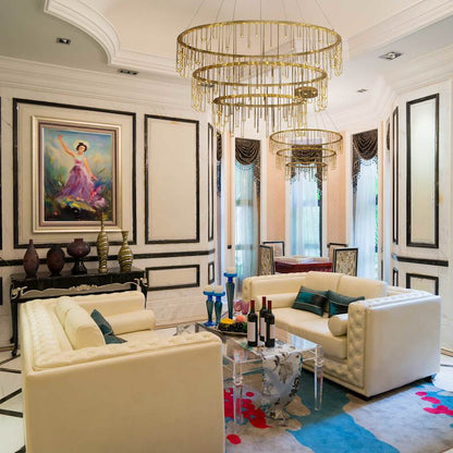 Golden Lighting Lucerna 32" Wide Ring Chandelier