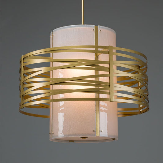 Hammerton Studio Tempest 8 Light 38" Wide Chandelier - Medium (E26) with Frosted Granite Glass Shade
