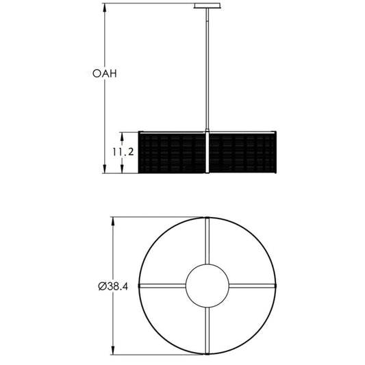 Hammerton Studio Downtown Mesh 4 Light 38" Wide LED Drum Chandelier - with Frosted Glass Inner Shades and Finished to Match Outer Metal Shade