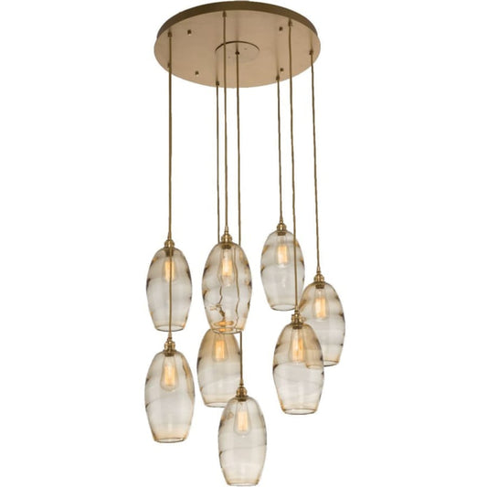 Hammerton Studio Ellisse 28" Wide Artisan Crafted 8 Light Optic Glass Pendant