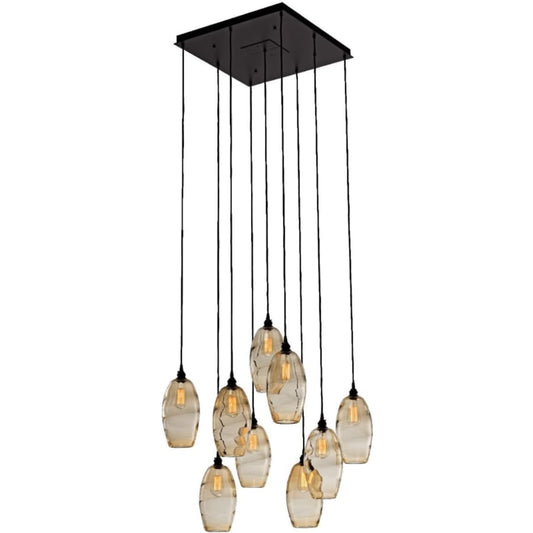 Hammerton Studio Ellisse 28" Wide Artisan Crafted 9 Light Optic Glass Pendant