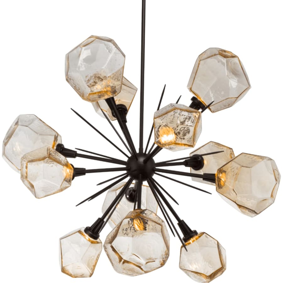 Hammerton Studio Gem 38" Wide 12 Light Hand Blown Glass LED Starburst Chandelier