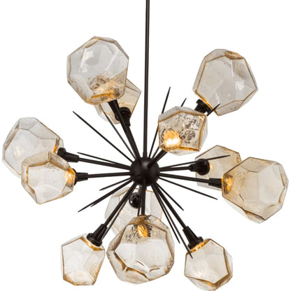 Hammerton Studio Gem 38" Wide 12 Light Hand Blown Glass LED Starburst Chandelier