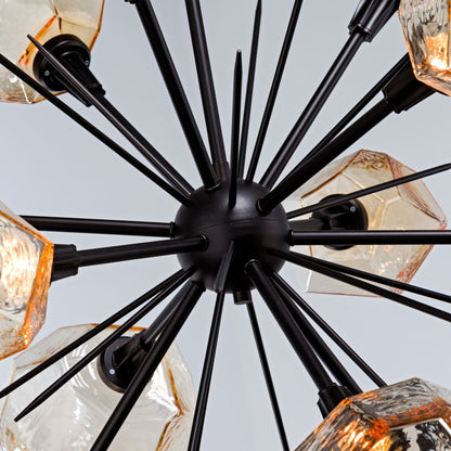 Hammerton Studio Gem 38" Wide 12 Light Hand Blown Glass LED Starburst Chandelier