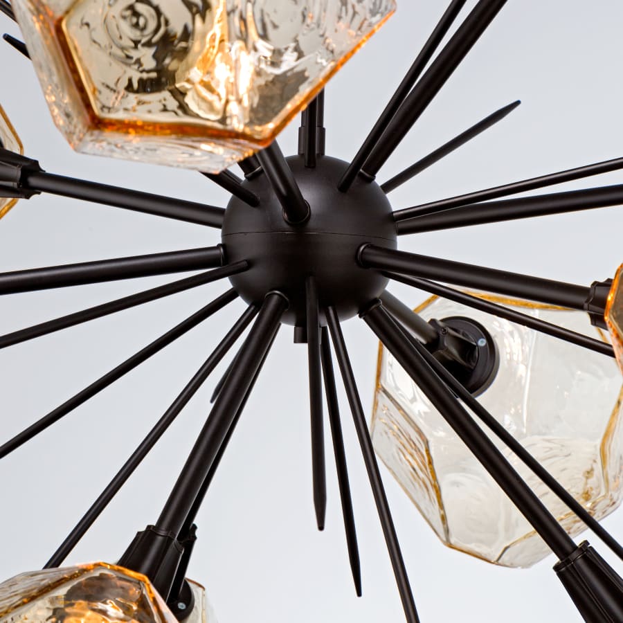 Hammerton Studio Gem 38" Wide 12 Light Hand Blown Glass LED Starburst Chandelier
