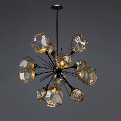 Hammerton Studio Gem 38" Wide 12 Light Hand Blown Glass LED Starburst Chandelier