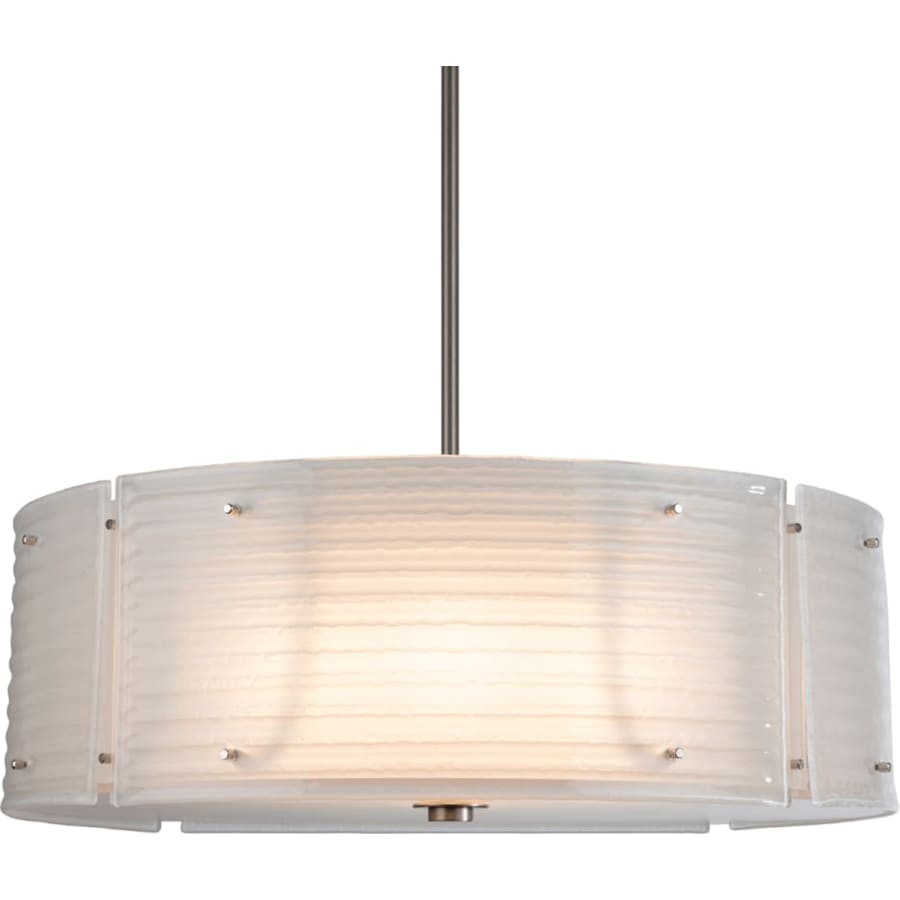 Hammerton Studio Textured Glass 24" Wide Artisan Crafted 4 Light Drum Chandelier
