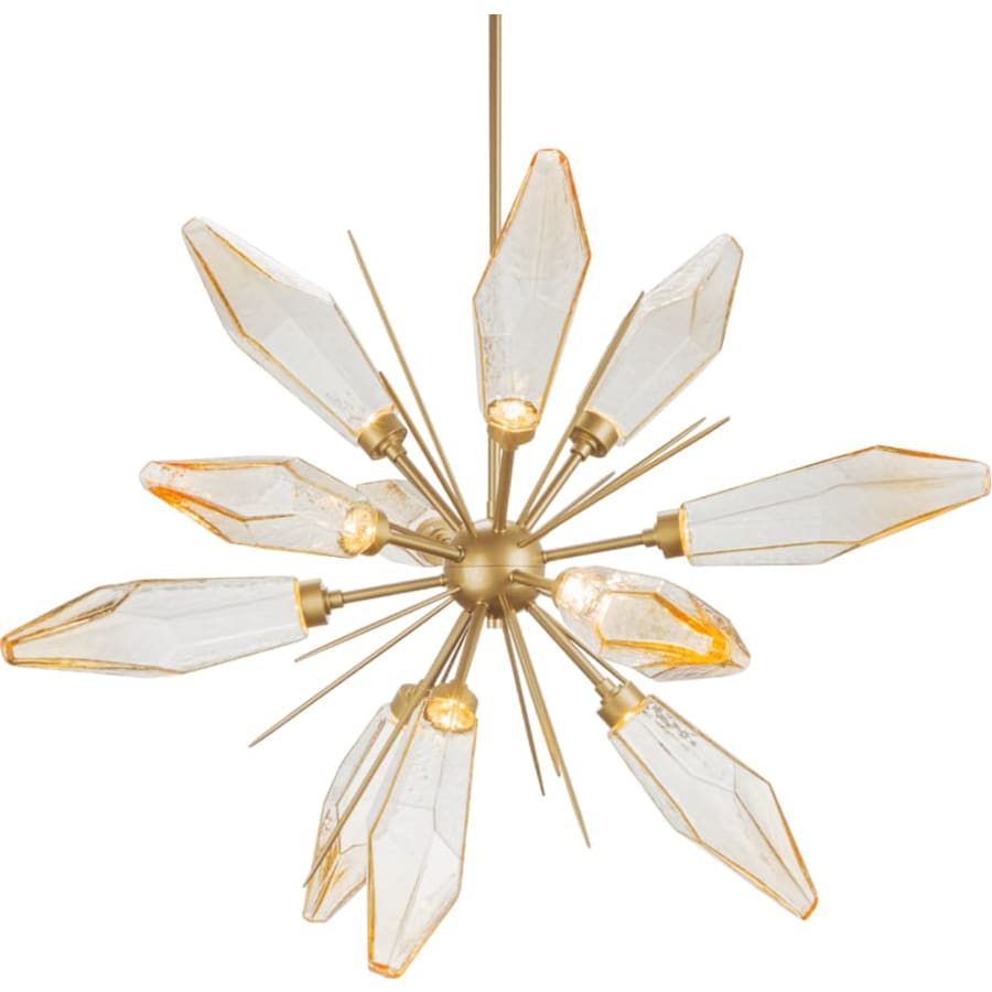 Hammerton Studio Rock Crystal 38" Wide 12 Light Hand Blown Glass LED Starburst Chandelier