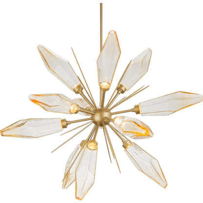 Hammerton Studio Rock Crystal 38" Wide 12 Light Hand Blown Glass LED Starburst Chandelier
