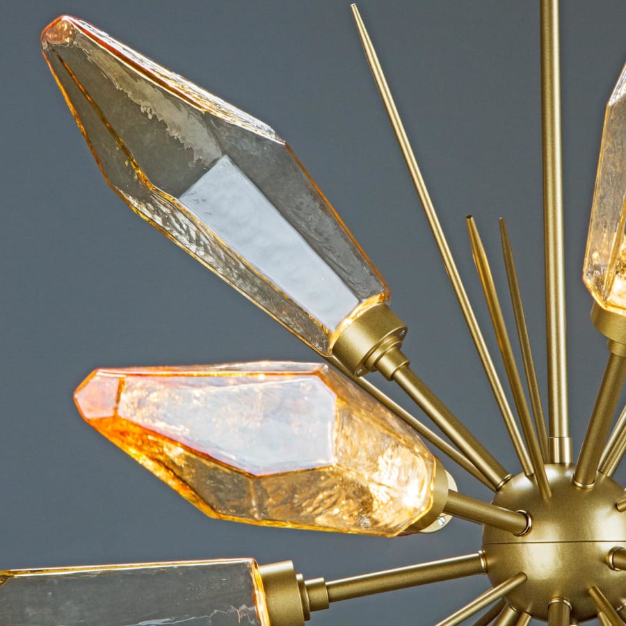 Hammerton Studio Rock Crystal 38" Wide 12 Light Hand Blown Glass LED Starburst Chandelier