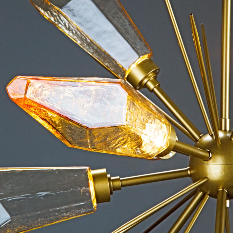 Hammerton Studio Rock Crystal 38" Wide 12 Light Hand Blown Glass LED Starburst Chandelier