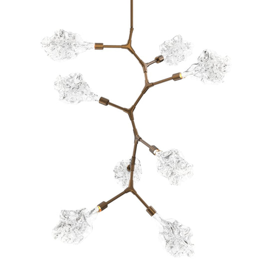 Hammerton Studio Blossom 32" Wide 8 Light LED Abstract Chandelier with Clear Blossom Blown Glass Shades