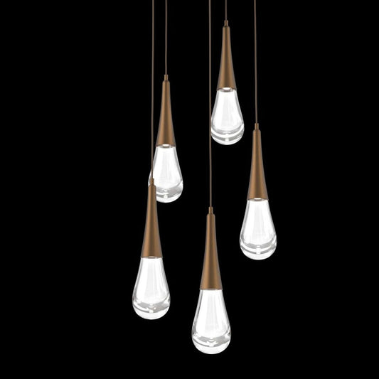 Hammerton Studio Raindrop 5 Light 20" Wide LED Abstract Multi Light Pendant - 3000K