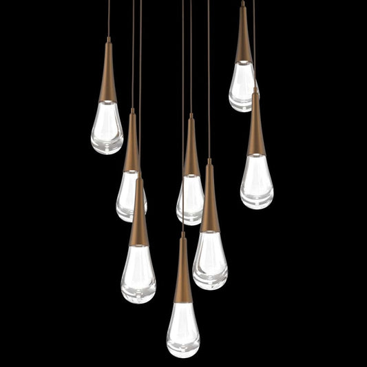 Hammerton Studio Raindrop 8 Light 27" Wide LED Abstract Multi Light Pendant - 3000K