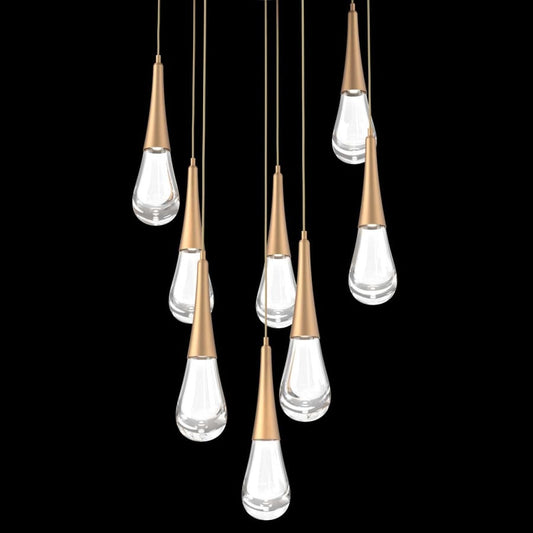 Hammerton Studio Raindrop 8 Light 27" Wide LED Abstract Multi Light Pendant - 2700K