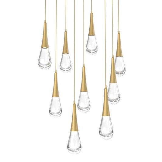 Hammerton Studio Raindrop 9 Light 27" Wide LED Abstract Multi Light Pendant - 2700K