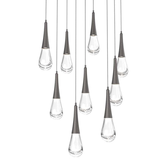 Hammerton Studio Raindrop 9 Light 27" Wide LED Abstract Multi Light Pendant - 3000K