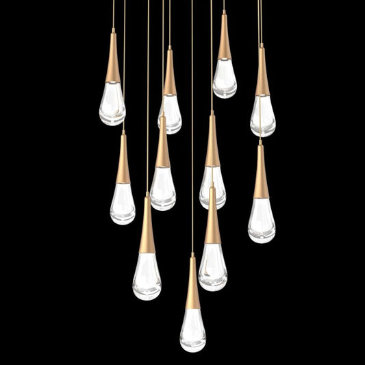 Hammerton Studio Raindrop 11 Light 33" Wide LED Abstract Multi Light Pendant - 3000K