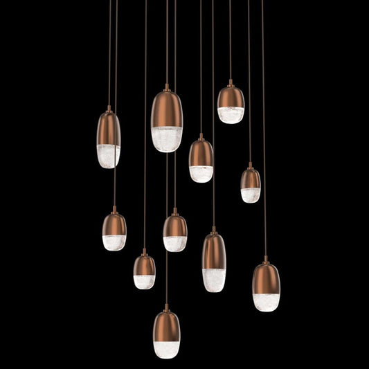 Hammerton Studio Pebble 11 Light 33" Wide LED Abstract Multi Light Pendant - 3000K
