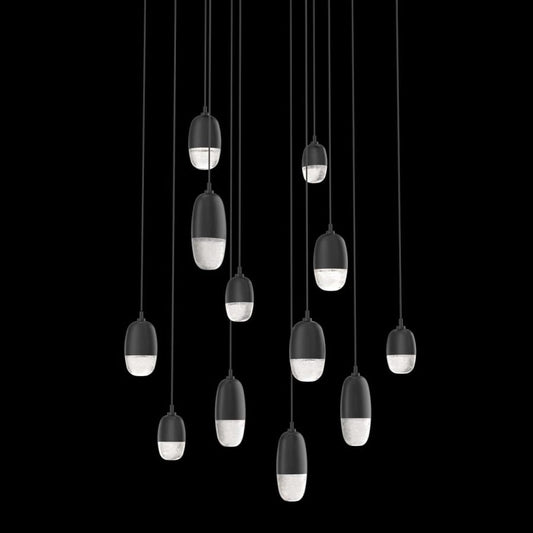 Hammerton Studio Pebble 12 Light 33" Wide LED Abstract Multi Light Pendant - 3000K