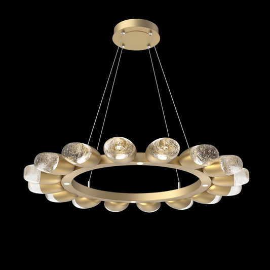 Hammerton Studio Pebble 16 Light 37" Wide LED Ring Chandelier - 3000K