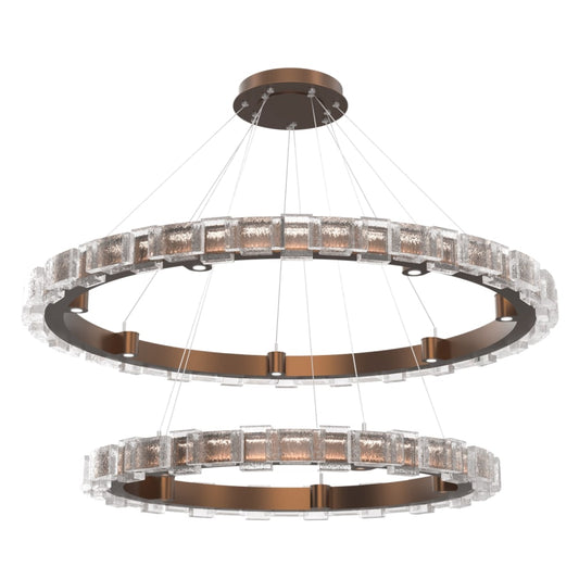 Hammerton Studio Tessera 50" Wide Tiered LED Ring Chandelier