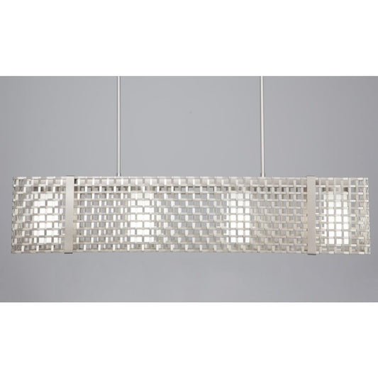 Hammerton Studio Tweed 4 Light 45" Wide Chandelier - Medium (E26) with Frosted Glass Inner Shades and Finished to Match Outer Metal Shade