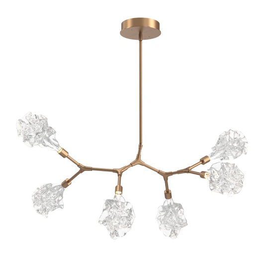 Hammerton Studio Blossom 36" Wide LED Abstract Chandelier with Clear Blossom Blown Glass Shades