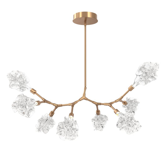 Hammerton Studio Blossom 49" Wide LED Abstract Chandelier with Clear Blossom Blown Glass Shades