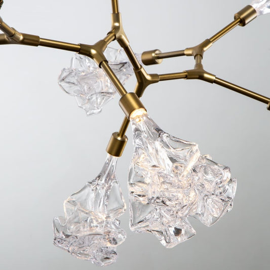 Hammerton Studio Blossom 49" Wide LED Abstract Chandelier with Clear Blossom Blown Glass Shades