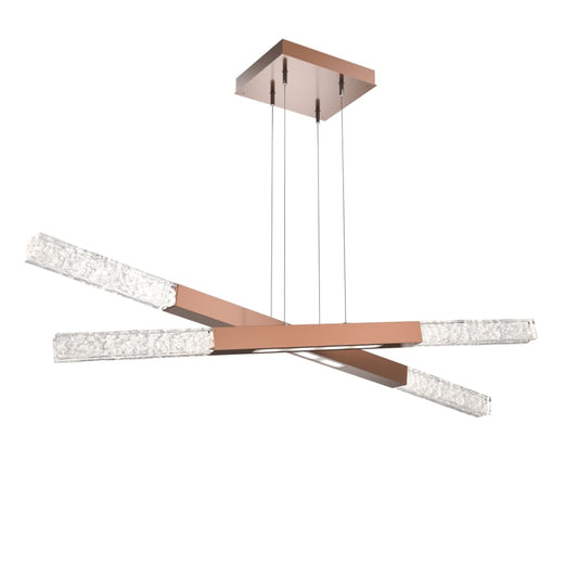 Hammerton Studio Axis 48" Wide LED Abstract Chandelier with Glacier Clear Glass Shades